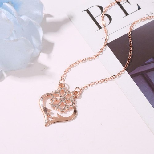 Women Rose Gold Silver Stainless Steel Jewelry Set Necklace Earrings Jewelry