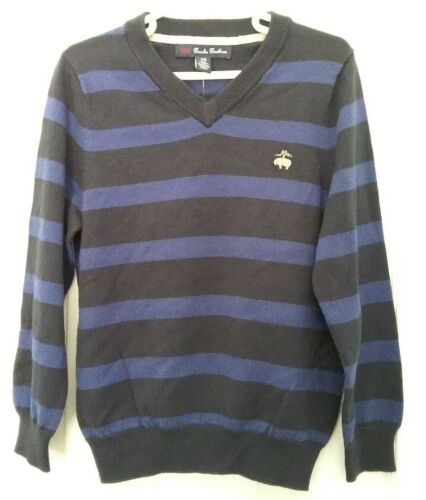 Details about  / BROOKS-BROTHERS-Boys-V-Neck-Striped-Sweater-Royal Blue-Blue-XS S M-NWT
