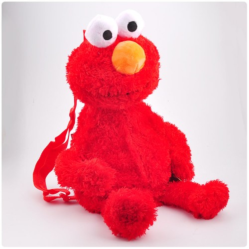 plush toy backpack sesame street elmo cookie bird doll schoolbag kids bag 1pc