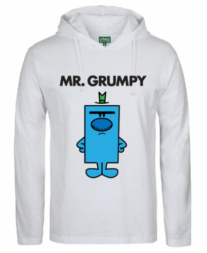 Mr Grumpy Tshirt long sleeve hooded or crew neck