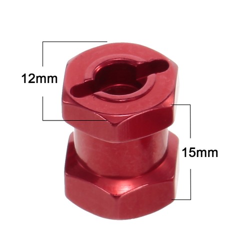 4pcs 12mm Hex 15mm Coupler Tire Extended Adapter for Traxxas Hsp Redcat S2Z8