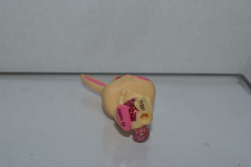 Littlest Pet Shop ~ #2147 ~ Coelho ~ Creme Rosa Glitter Vermelho Rosa ~ ~ Ponto Azul Olhos