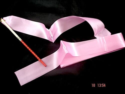 PINK 4.6M DANCE RIBBON CHINESE BATON TWIRLING STREAMER CIRCUS EXERCISE PARTY