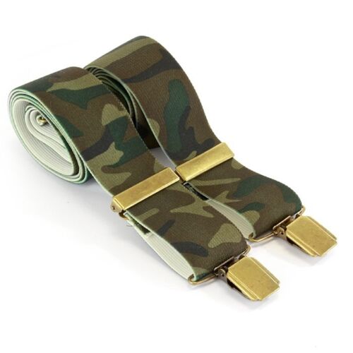 Camouflage Braces, 35mm, Fully Adjustable, Made in UK, Ska, Old Skool Gift, BNWT