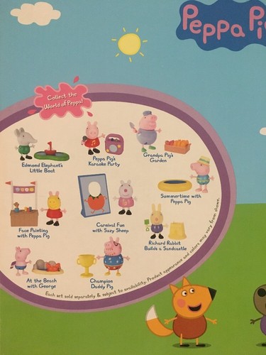 Peppa Pig Carry Along Case /& Friends Figures BRAND NEW Travel 10 Pc Set VHTF NIB