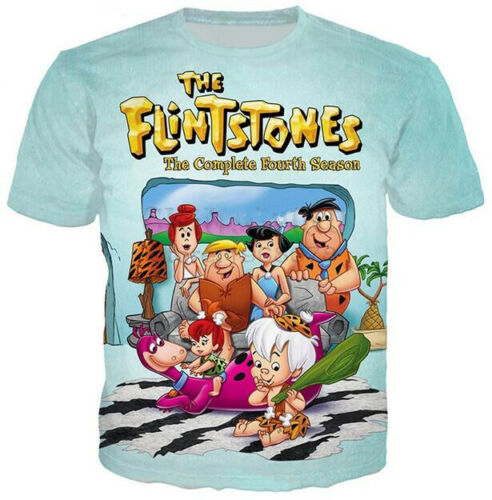 The Jetsons Meet the Flintstones 3D Print T-Shirt Women//Men Casual Short Sleeve
