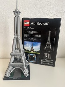LEGO ARCHITECTURE Eiffel Tower Paris France # 21019 Original Box Adult Preowned
