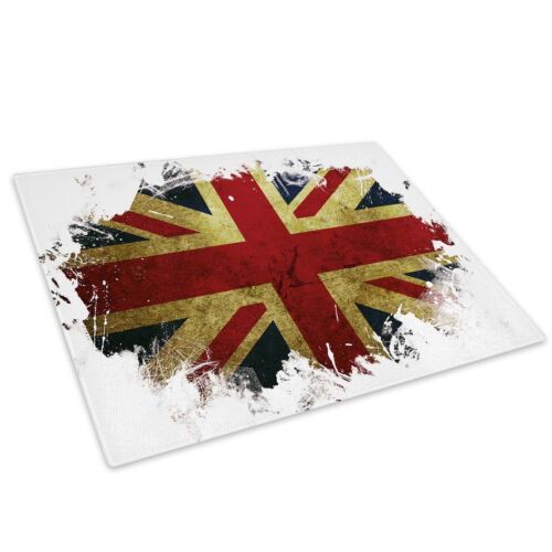 Details about  / Union Jack UK Grunge Glass Chopping Board Kitchen Worktop Saver