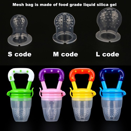 Baby Silicone Pacifier Bottle Fresh Food Nibbler Kids Fruit Feeder Nipple Soft