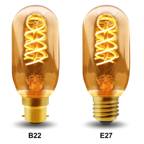 Vintage DEL 4 W Edison Style T45 Teardrop Filament Spirale Ampoule B22 Ou E27