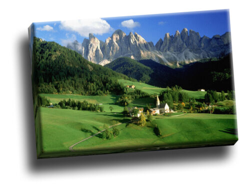 Val di Funes Italy Giclee Canvas Picture Art Dolomites 