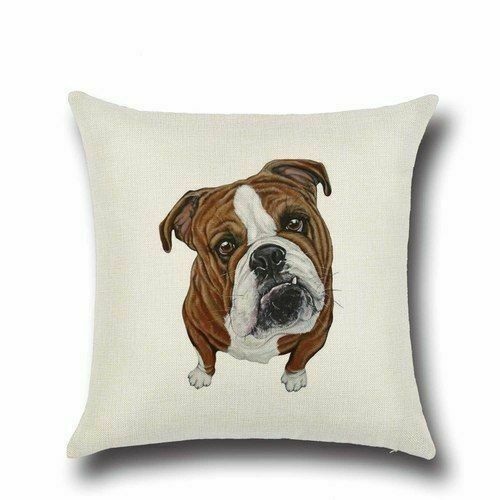 Pillow Puppy Cotton Linen Cover Cartoon Case Decor Cushion Throw 18'' Dog Home 