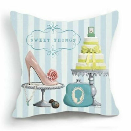 18" Cotton Linen Lovely Style Pillow Case Waist Cushion Cover Throw Home Decor 