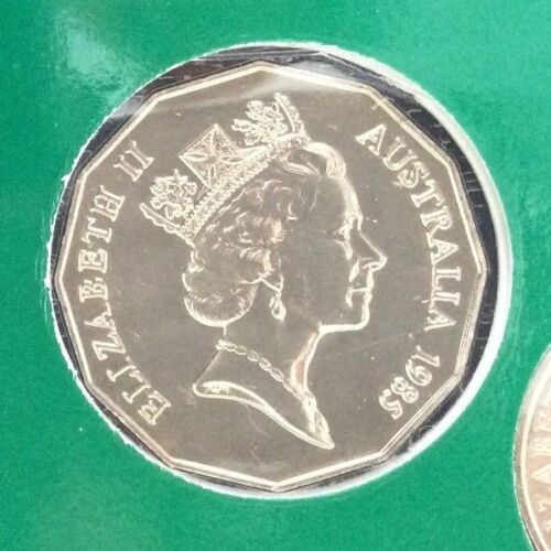 1985 50 cent specimen coin from mint set 50 cents UNC