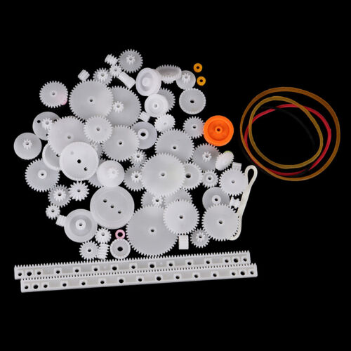 75PCS//lot Plastic Gear Rack Pulley Belt Worm Gear Single-and Double-g/_hcbp