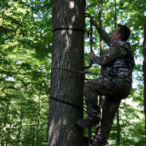 ZOOK Outdoors Adjustable Lineman's Rope Treestand Climbing Safety Harness Strap 