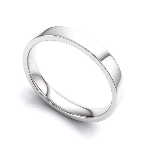 925 Sterling Silver Womens Mens 3mm Flat Wedding Band Ring  All Sizes 
