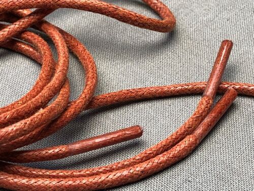 Red Brown Dress Shoe Shoelaces Round 