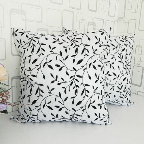 2pcs 45X45cm Small Willow Flower Flocking Throw Pillow Case Cover