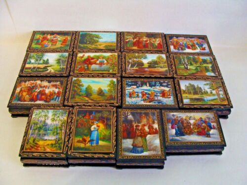 NEW Russian Fairy Tale Hand Painted Lacquer Jewelry Box  Hand Made In Russia