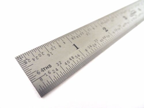 .5mm Igaging Machinist Ruler 6/" 150 mm Metric SAE E//M Stainless 1//32 1//64th mm