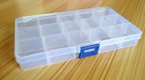 15 Cells Slot Transparent Storage Box Cover Shell Electronics Component Box