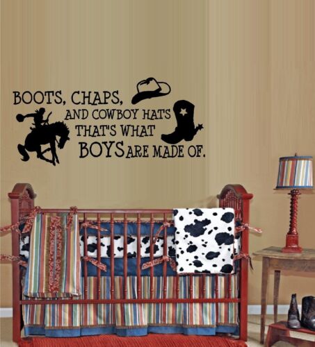 Horses Boots Chaps and Cowboy Hats #3  ~  Wall Decal