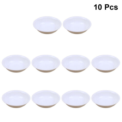 10pcs White Sushi Soy Sauce Dipping Dishes Plates Bowls Seasoning Plates 