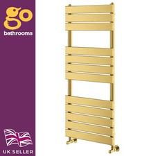 Towel Rail Brushed Gold Bathroom Radiator Heated Ladder Rail Flat Panel 3 Sizes