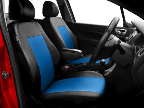 Set Completo Cubiertas de Asiento de Coche Apto BMW X5 Eco-cuero Negro//Azul