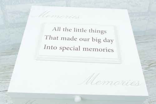 Wedding Memory Box Chest Wooden Keepsakes Venue Decor Wooden 25x25cm F0518B