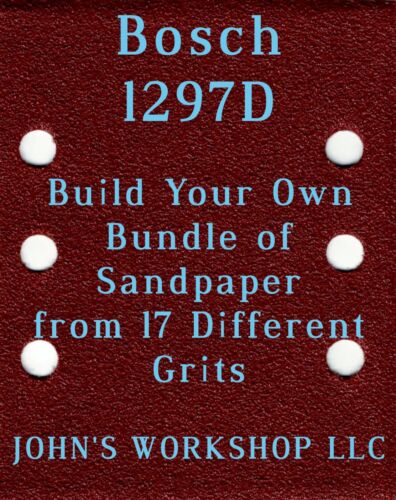 Build Your Own Bundle Bosch 1297D 1/4 Sheet No-Slip Sandpaper 17 Grits 