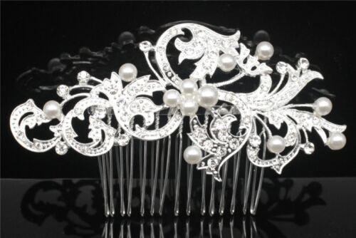 Bridal Wedding Crystal Jewel Diamante Hair Comb Clip Pin Prom Part Fascinator UK