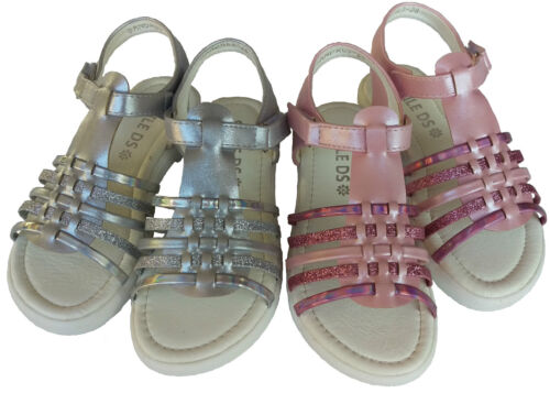 appx.4-6years child kids shoes AU sz9.5-12 New Shimmer Sandals Silver or Pink