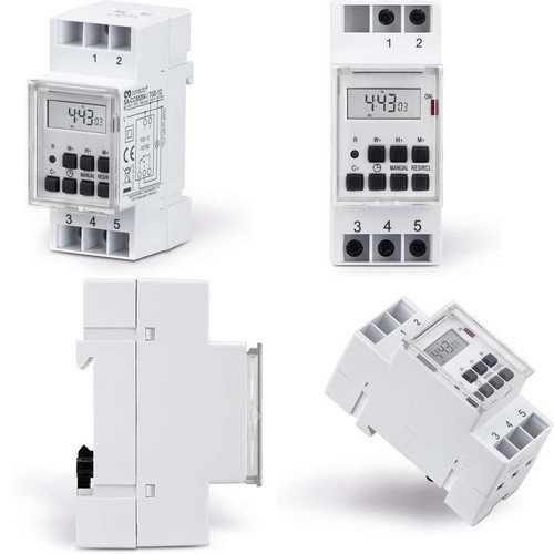 Conecto Cc50204 Digitale Zeitschaltuhr Für Hutschiene Schalttafel-Einbau Lcd-D