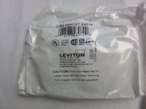 Leviton 84018 1-Gang .406/" Telephone//Cable SS Stainless Steel Plate Lot of 3