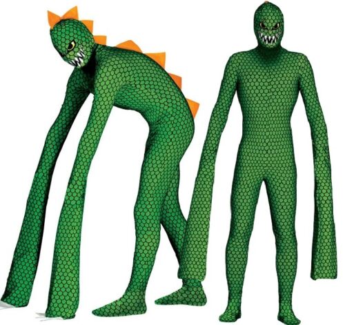 Mens Mutant Reptile Sleestak Film Alien Halloween Fancy Dress Costume Outfit