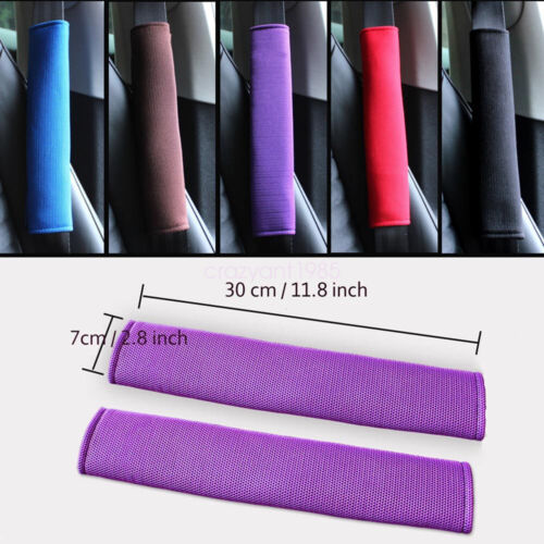 1 Pair Seat Belt Breathable Soft Fabric Shoulder Covers Harness Pads for Car Bag 