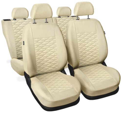 CAR SEAT COVERS full set fit Peugeot 307 beige leatherette Eco leather