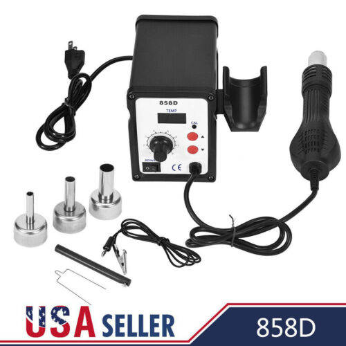 858D 700W Electric Hot Air Heat G un Soldering Station Desoldering Tool LED