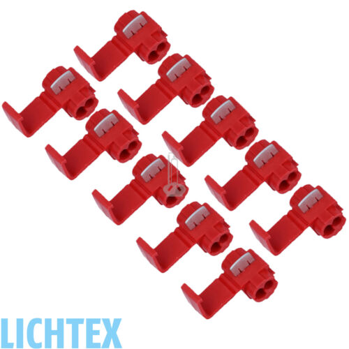 20x 50x Abzweigverbinder un soldador 10x rojo AWG 22-18 0,5-1,00mm²
