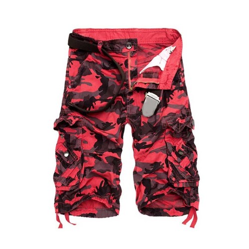 Mens Casual Pants Camo Shorts Army Camouflage Military Combat Cargo Cotton Short