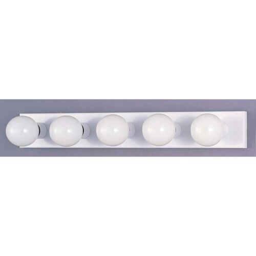 V1025-6 White Volume Lighting 5-Light White Bathroom Vanity