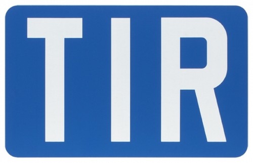 TIR Schild T.I.R Tafel starr Aluminium 400x250mm