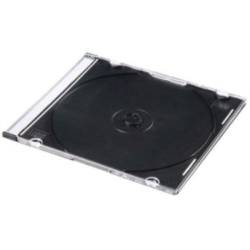 Single CD Jewel Case 5.2mm Spine Slim Black Tray New Empty Replacement Cover