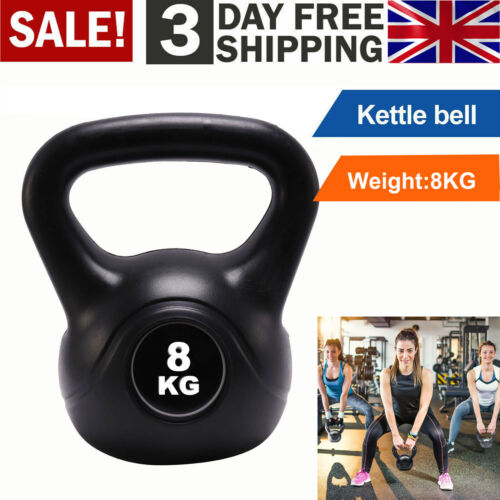 8KG VINYL KETTLEBELLS WEIGHT FITNESS STRENGTH EXERCISE HOME GYM WORKOUT TRAINING