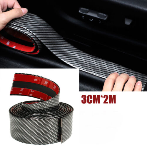 Carbon Fiber Rubber Edge Guard Strip Door Sill Protector For Ford Fusion Focus