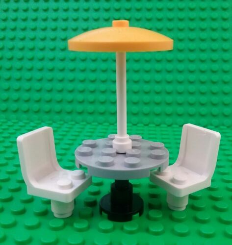 *NEW* Lego Café Table Chairs Umbrella Stand Outdoor Setting Figures Figs x 1