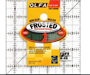 OLFA 4.5" x 4.5" Frosted Advantage Acrylic Ruler 