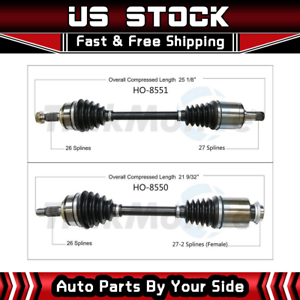 Front Left+Right Set of 2 Cv Axle Shaft SurTrack For 2016-2017 Honda Civic UU27 